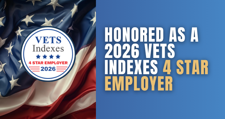 Honored as a 2026 VETS Indexes 4 Stat Employer